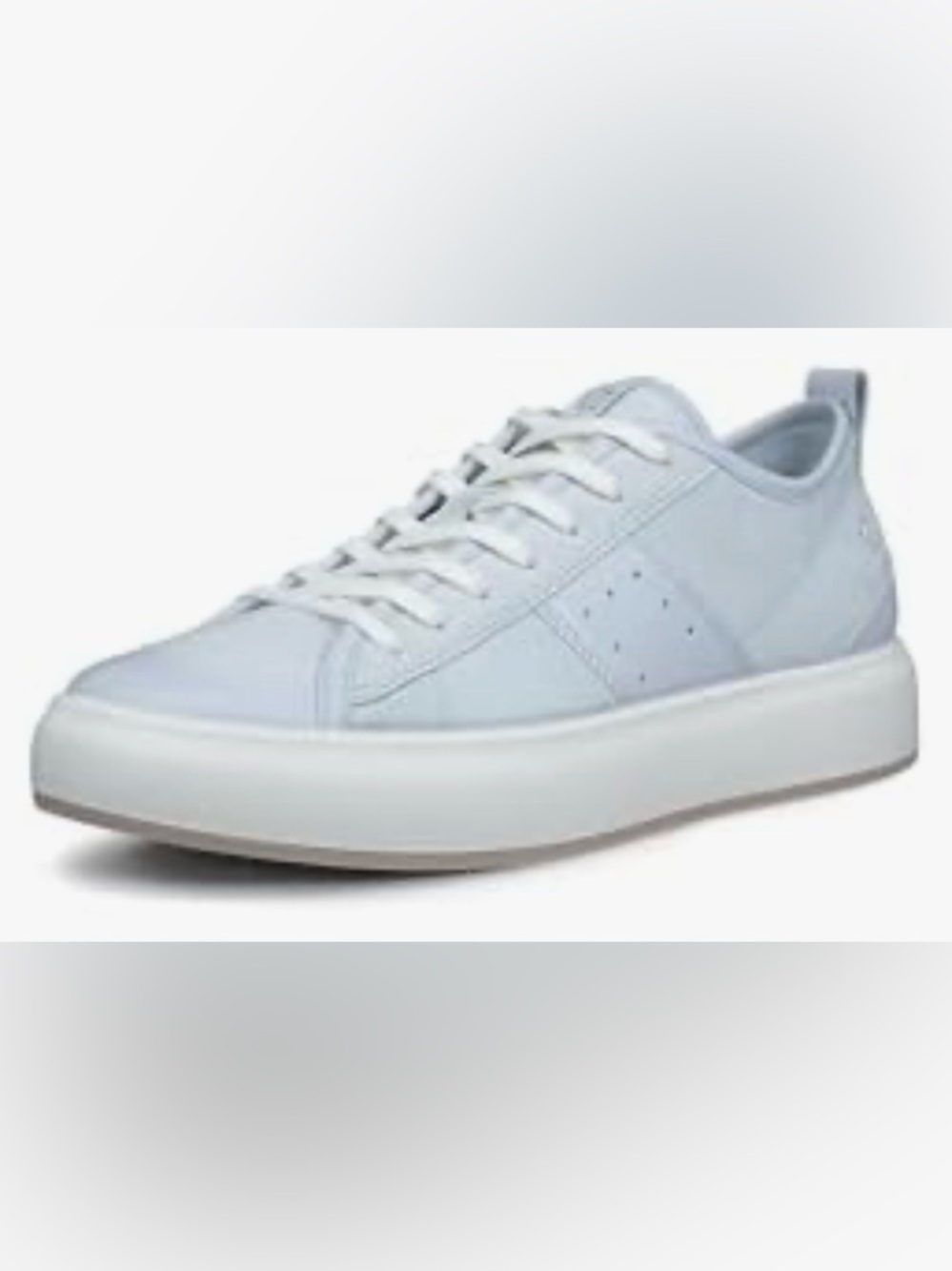 Ecco NWOT Street Ace Blue Leather Low-Top Sneakers - Picture 2 of 10